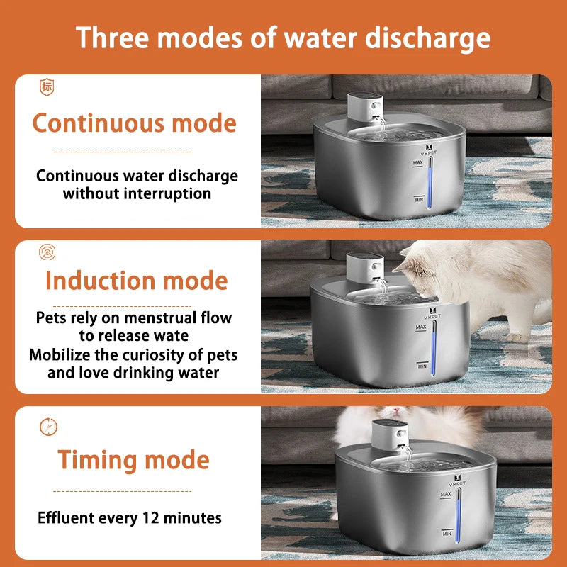 Pet Water Fountain Automatic - Stainless Steel